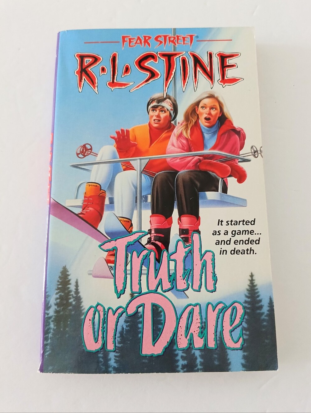 VTG 1995 Fear Street Truth Or Dare Paperback Book RL Stine YA Horror